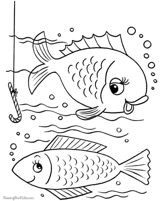 Fish 2 For Kids Coloring Page