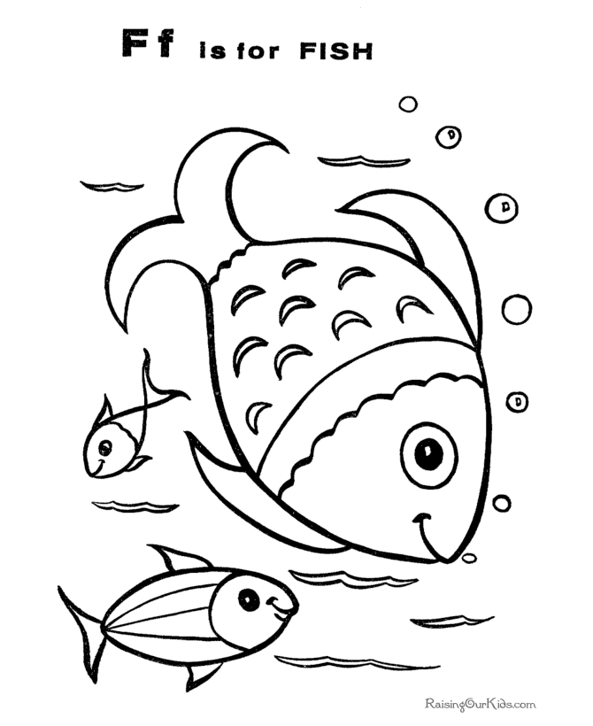Fish 3 Cool Coloring Page