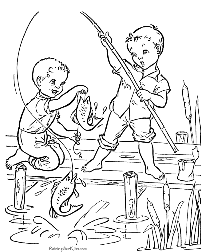 Cool Fish 4 Coloring Page