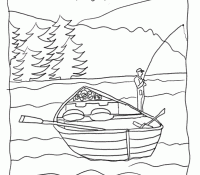 Printable Fishing Boat For Kids