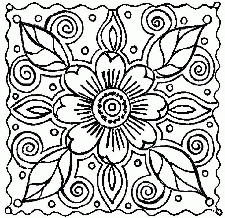 Flower For Adults 24 Cool Coloring Page