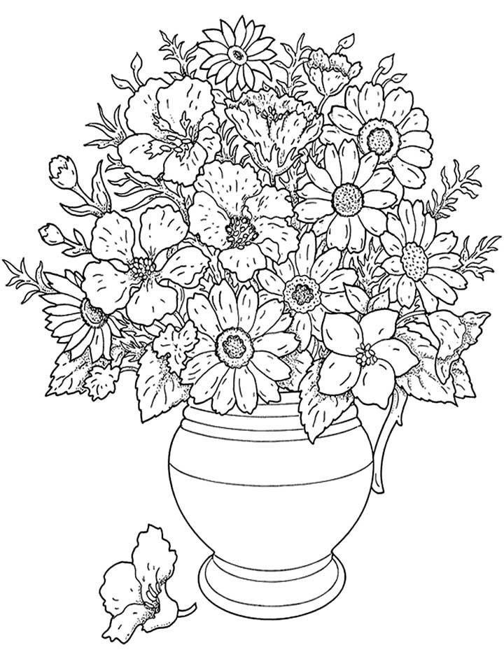 Flower For Adults 25 For Kids Coloring Page