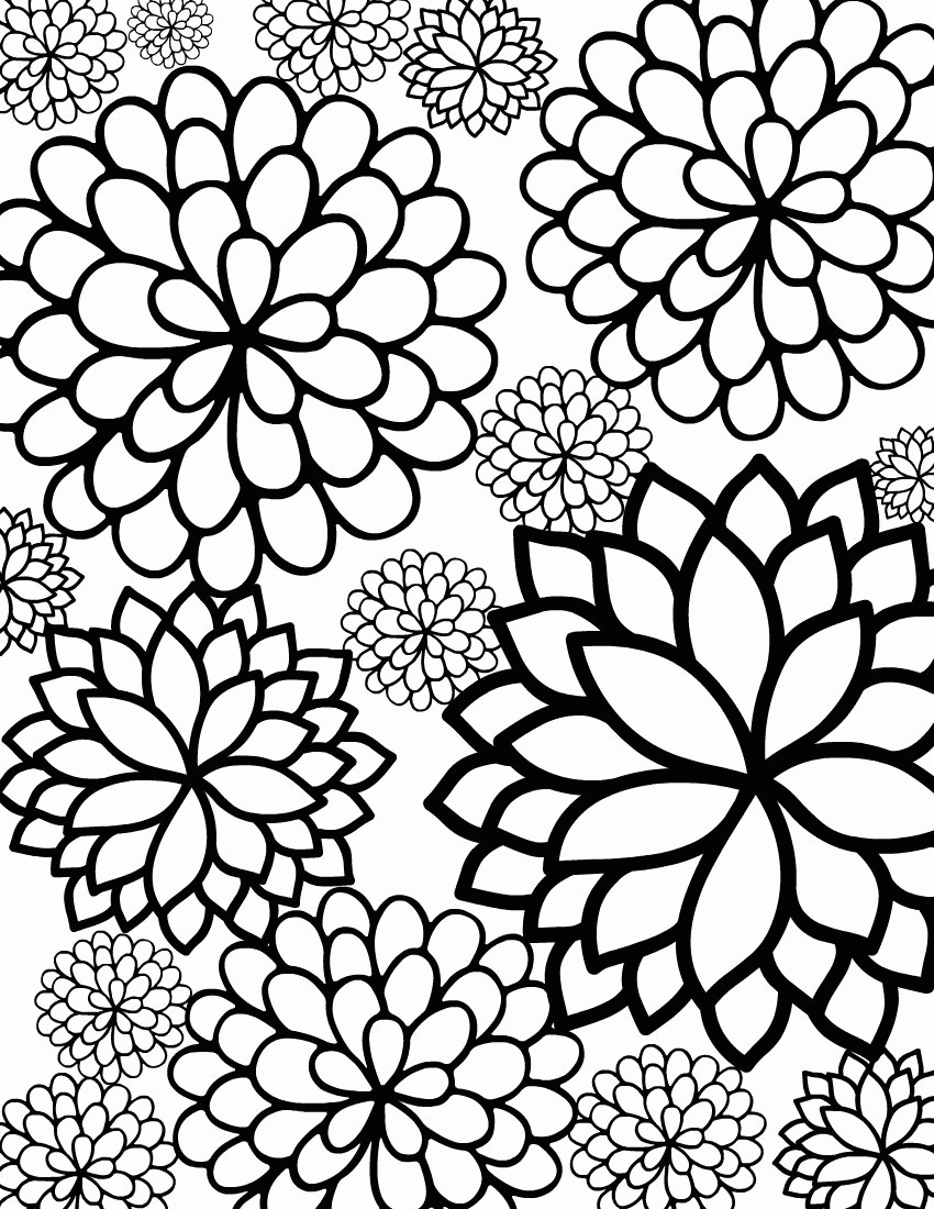 Flower For Adults 29 For Kids Coloring Page