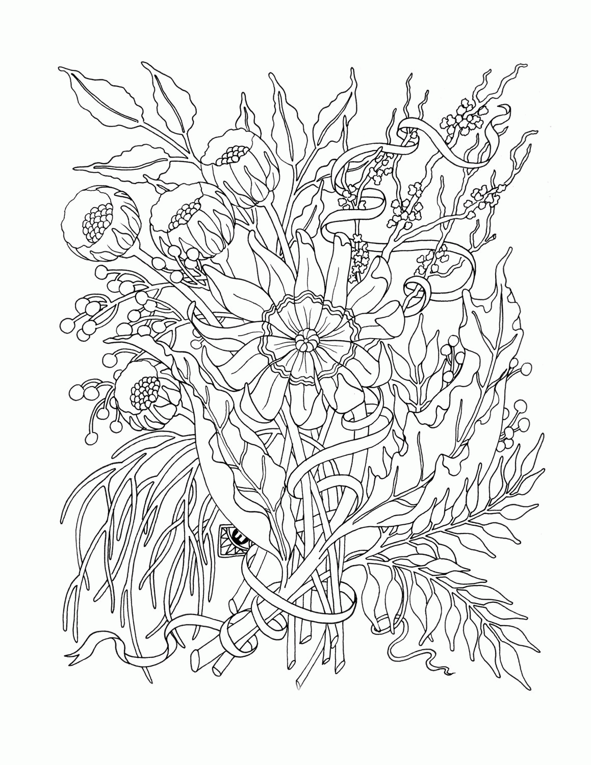 Flower For Adults 37 For Kids Coloring Page