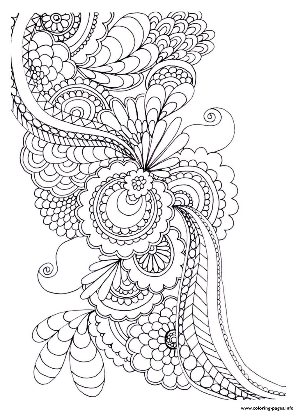 Cool Flower For Adults 50 Coloring Page