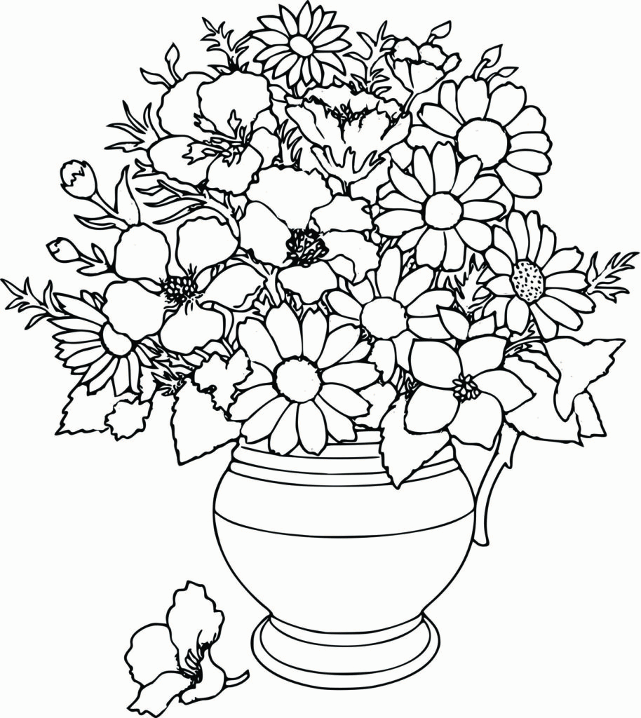 Flower For Adults 52 For Kids Coloring Page