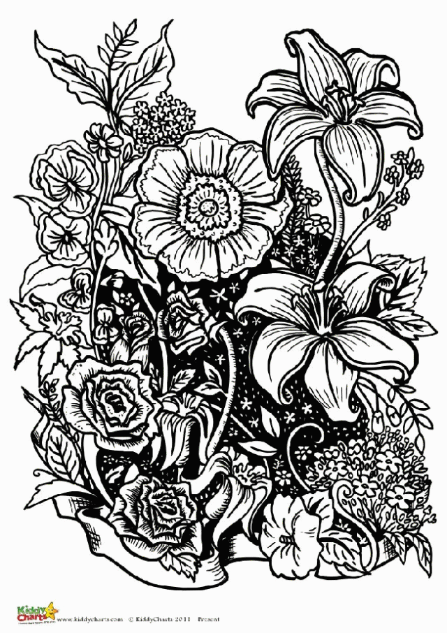 Flower For Adults 53 Cool Coloring Page
