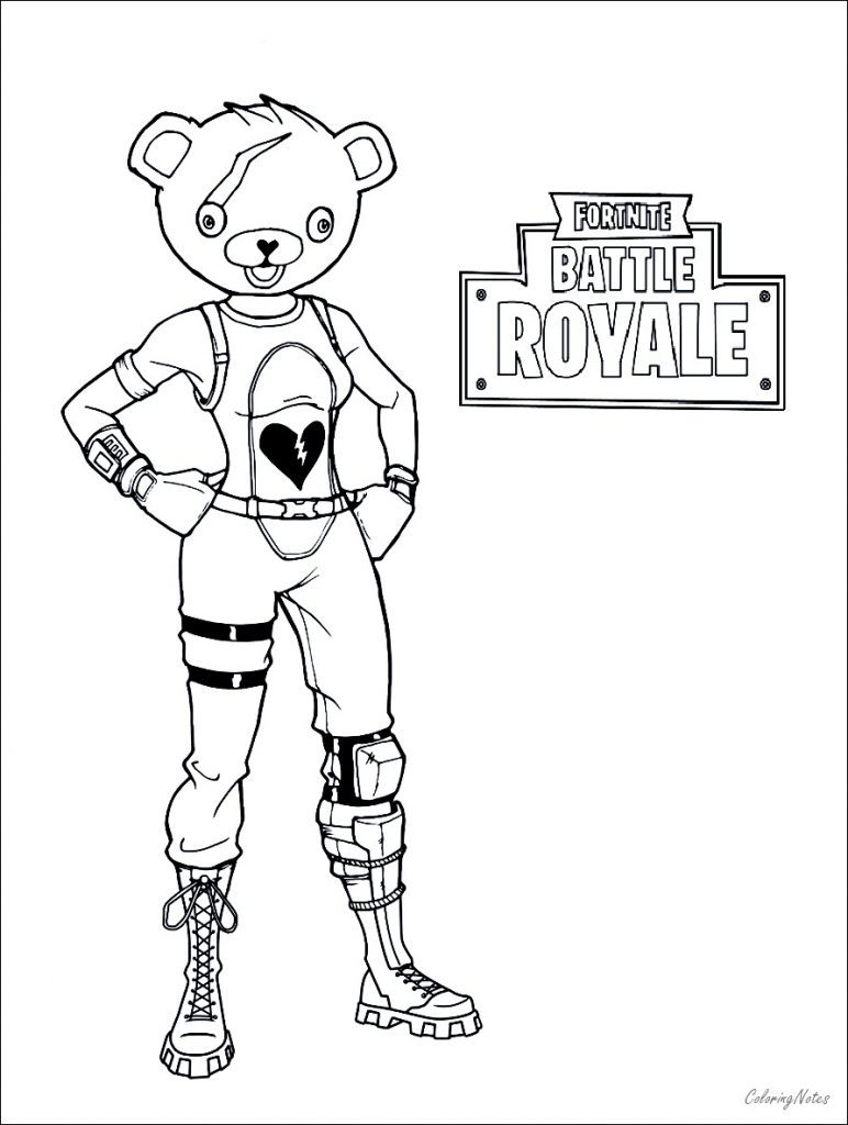 Cool Cool Fortnite 10 Coloring Page
