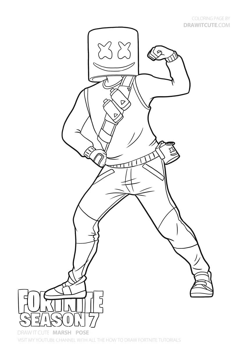 Cool Cool Fortnite 18 Coloring Page