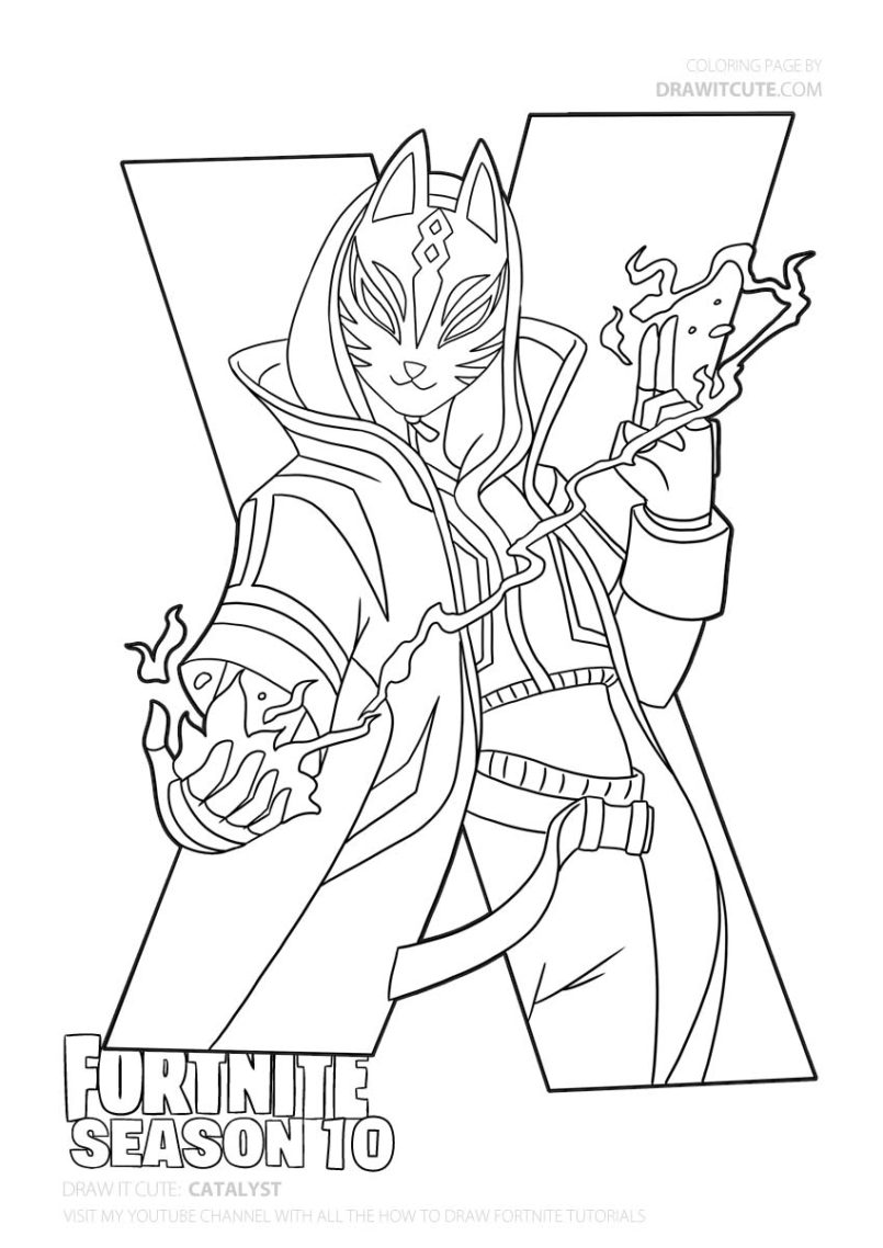 Fortnite 41 Cool Cool Coloring Page