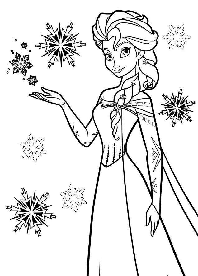 Frozen Elsa 14 For Kids Coloring Page