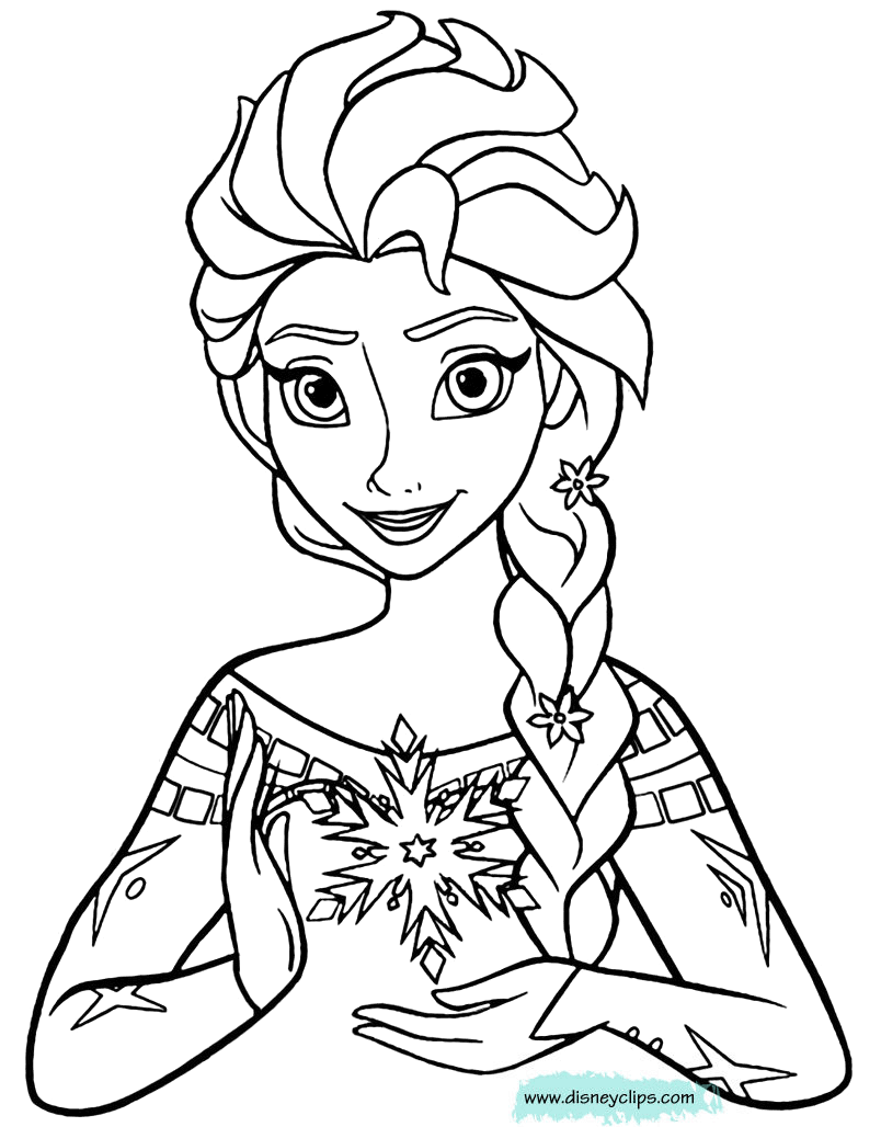 Frozen Elsa 2 For Kids Coloring Page