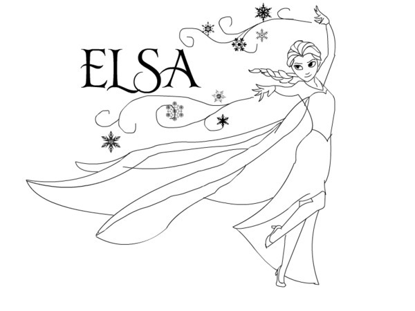 Frozen Elsa 30 For Kids Coloring Page