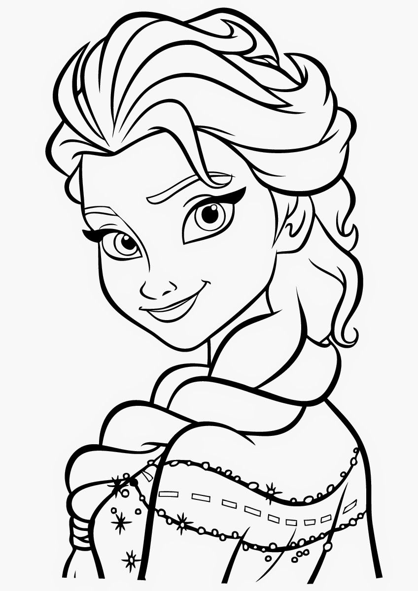 Cool Frozen Elsa 4 Coloring Page