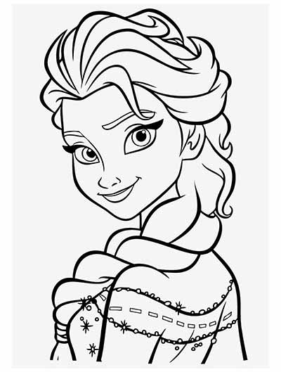 Cool Frozen Elsa 8 Coloring Page