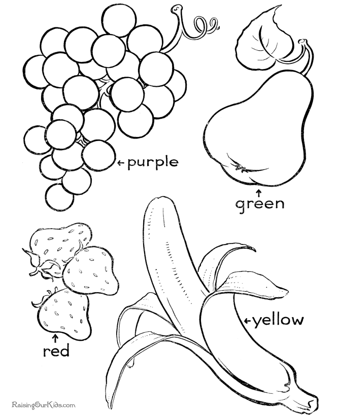 Fruit 2 For Kids Coloring Page
