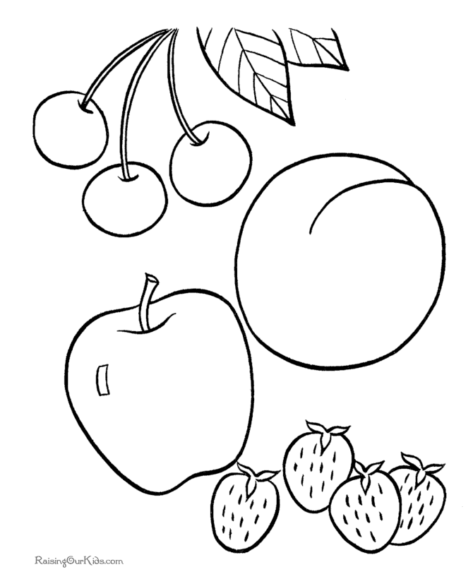 Fruit 26 For Kids Coloring Page