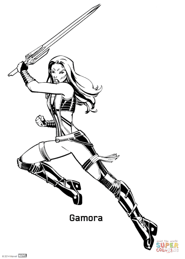 Gamora 1 Cool Coloring Page