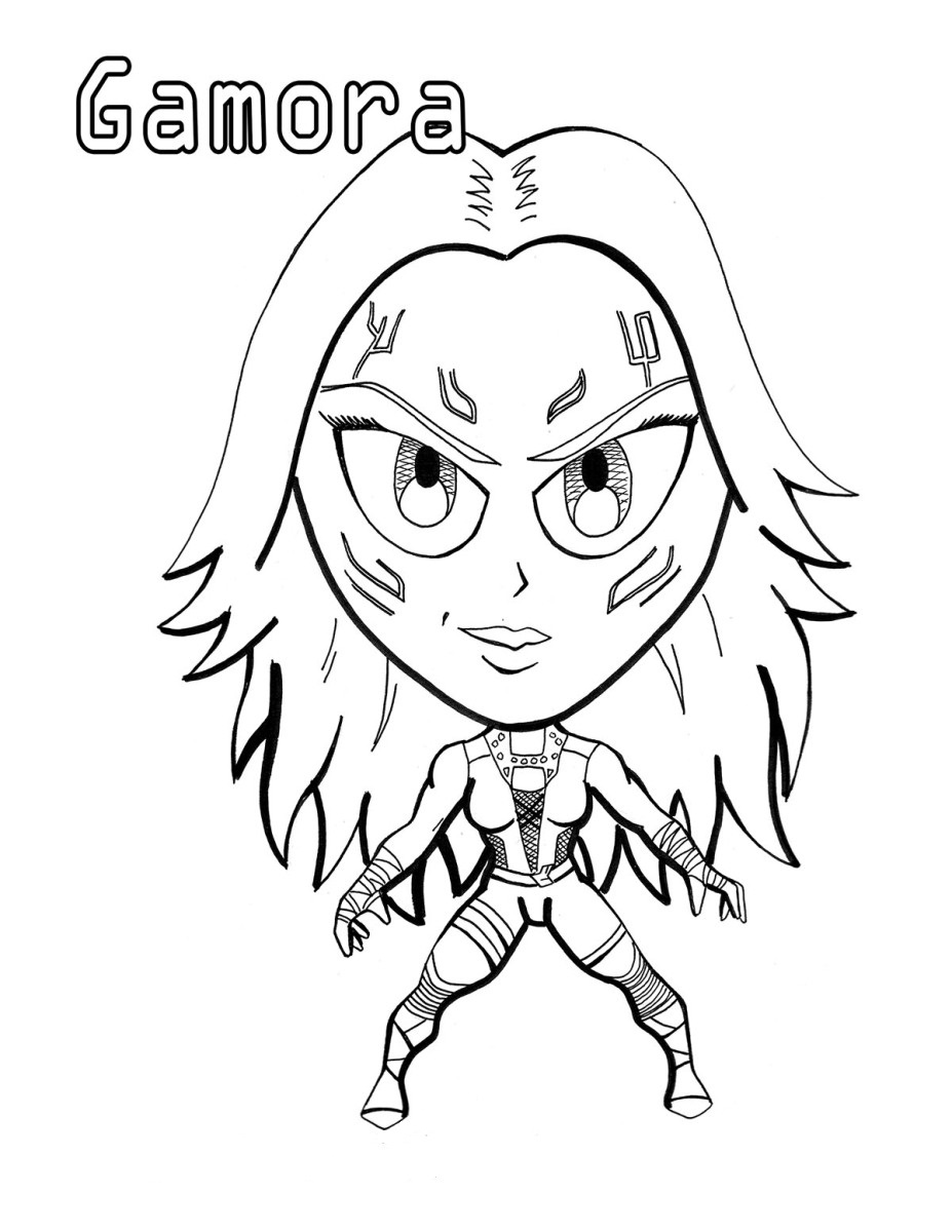 Gamora 10 For Kids Coloring Page