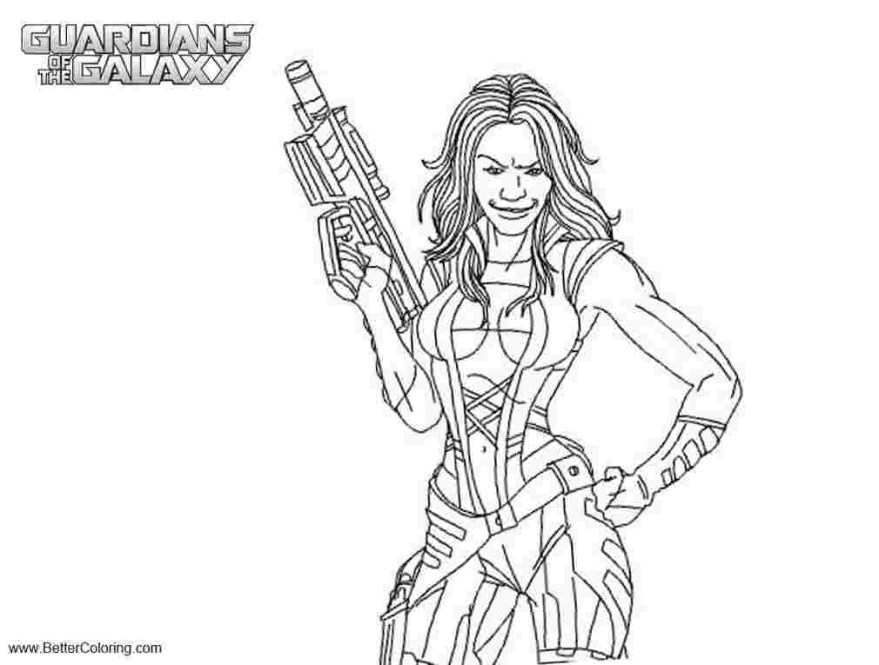 Gamora 15 Cool Coloring Page