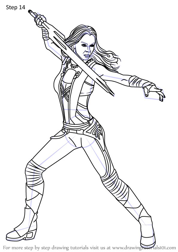 Gamora 16 Cool Coloring Page