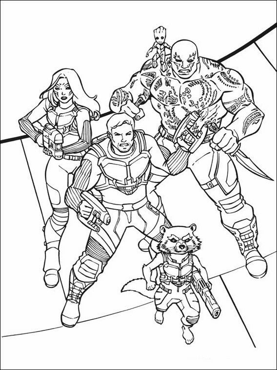 Gamora 17 For Kids Coloring Page