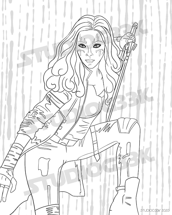 Cool Gamora 4 Coloring Page