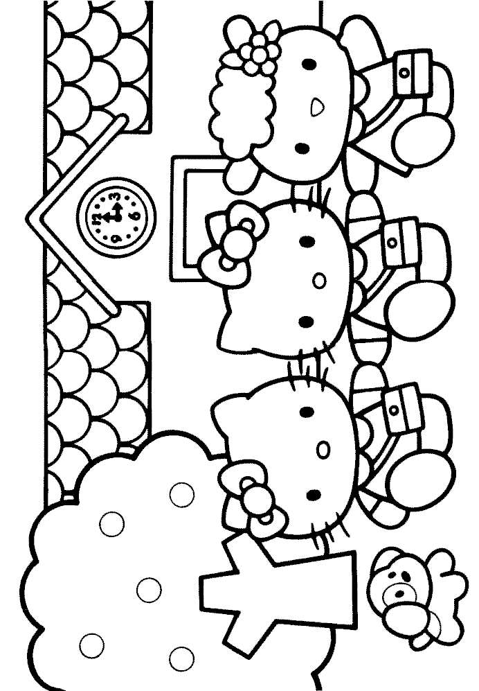 Hello Kitty 13 For Kids Coloring Page