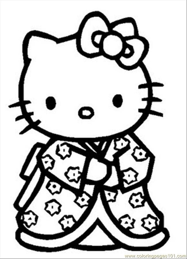 Hello Kitty 18 Cool Coloring Page