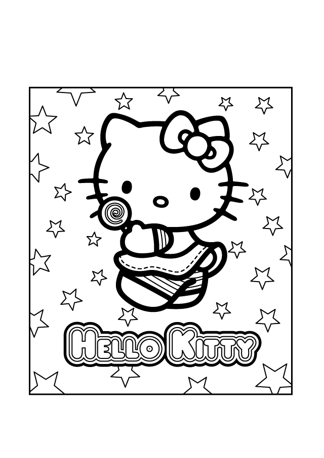 Cool Hello Kitty 19 Coloring Page