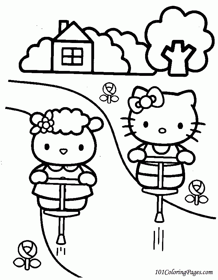Hello Kitty 21 For Kids Coloring Page