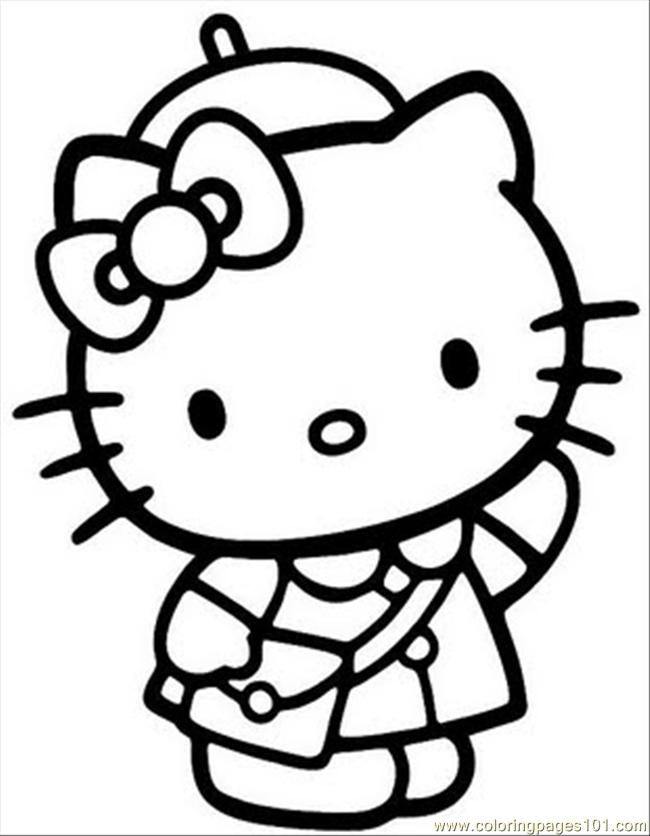 Cool Hello Kitty 3 Coloring Page