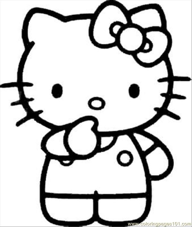 Hello Kitty 4 Cool Coloring Page
