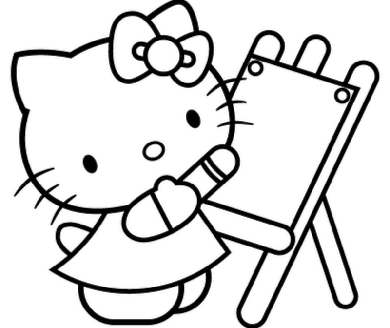 Hello Kitty 5 For Kids Coloring Page
