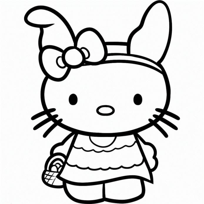 Hello Kitty 6 Cool Coloring Page