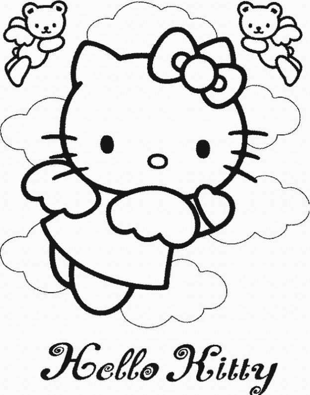 Cool Hello Kitty 7 Coloring Page
