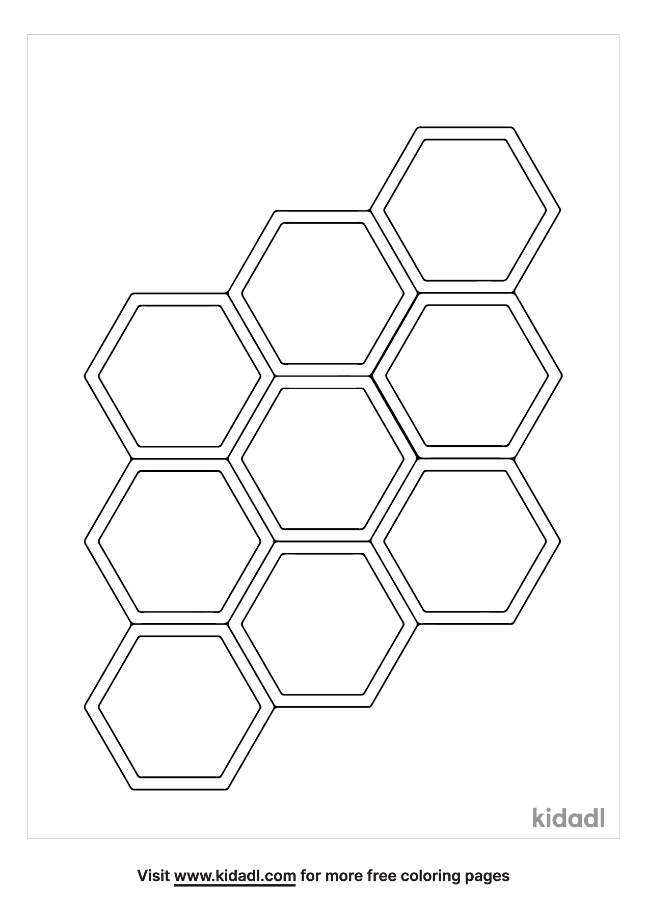 Hexagon 3 Cool Coloring Page