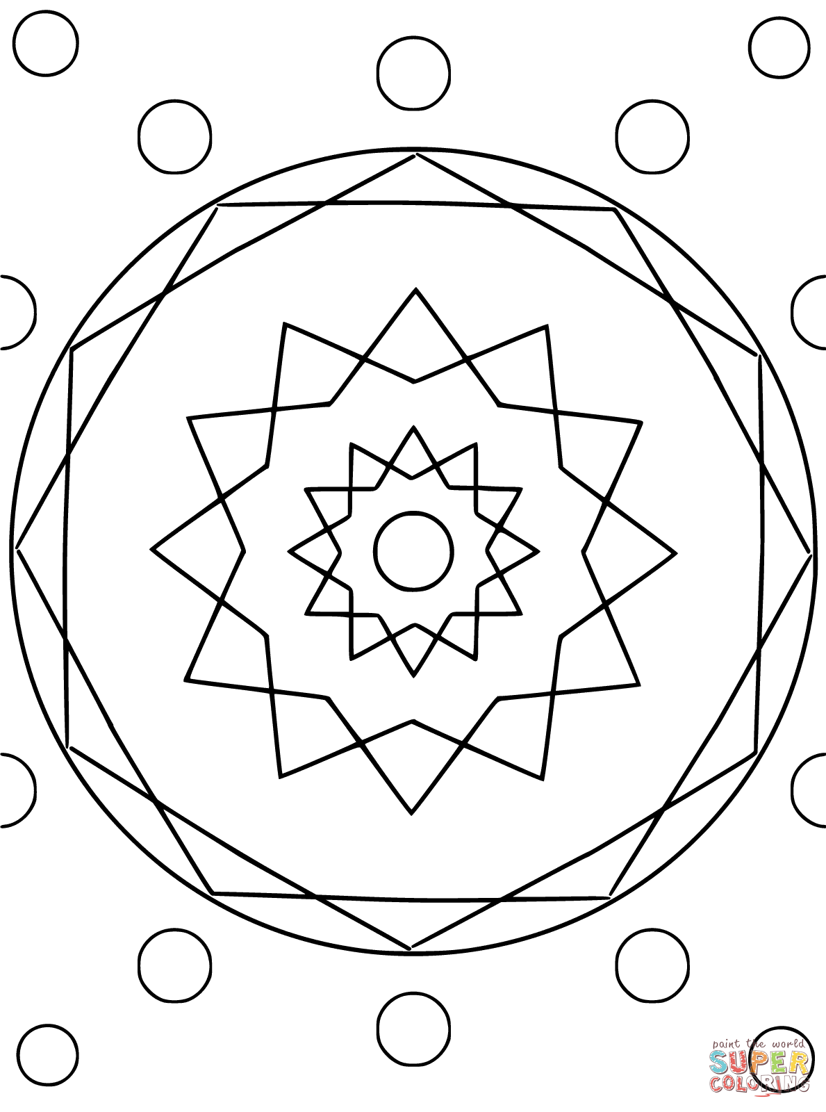 Hexagon 9 Cool Coloring Page