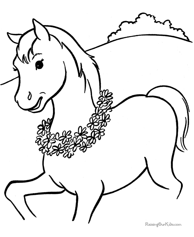 Cool Horse 1 Coloring Page