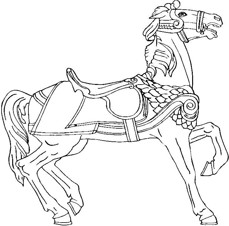 Horse 18 For Kids Coloring Page