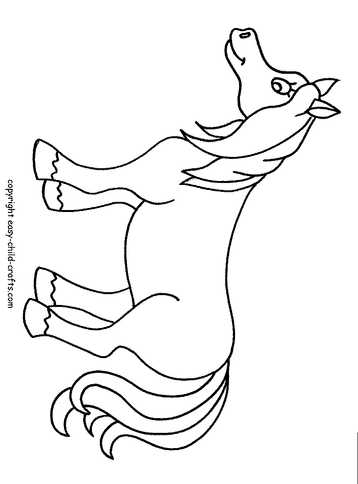 Horse 50 For Kids Coloring Page