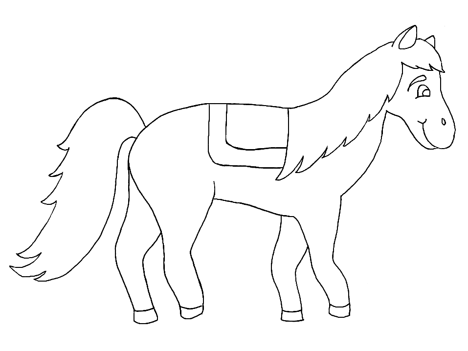Horse 54 For Kids Coloring Page