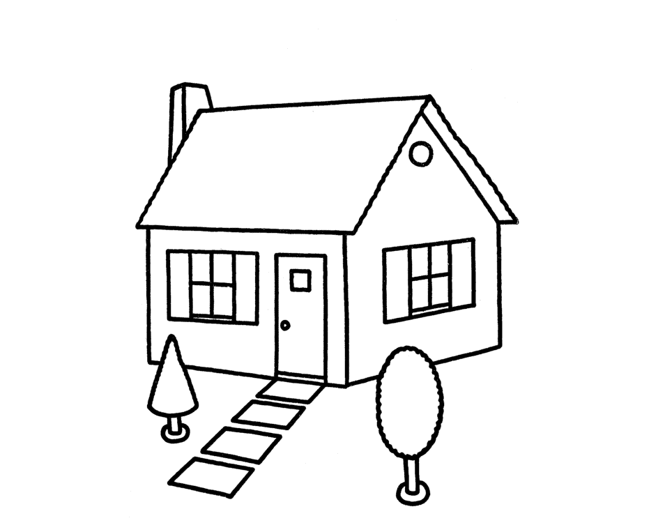 House Pictures 1 For Kids Coloring Page