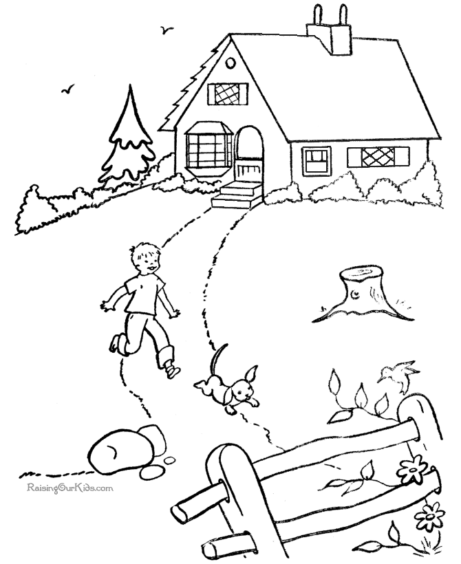 House Pictures 5 For Kids Coloring Page