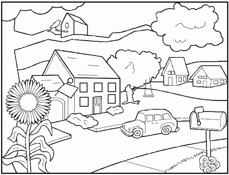 House Pictures 8 Cool Coloring Page