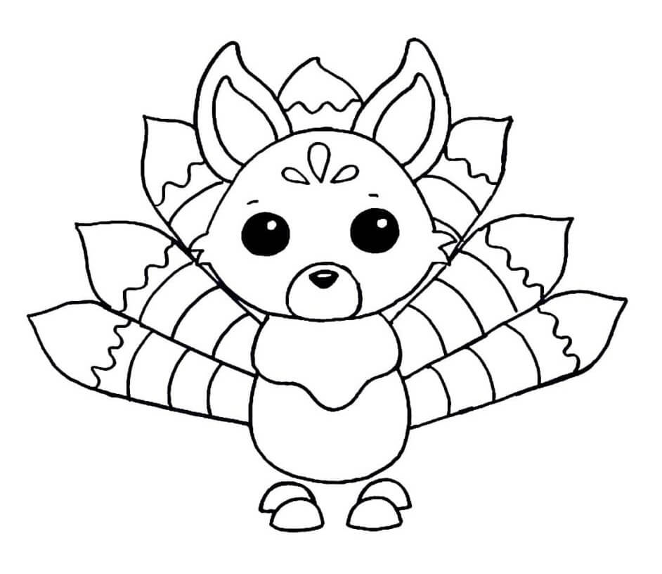 Kitsune 1 Cool Coloring Page