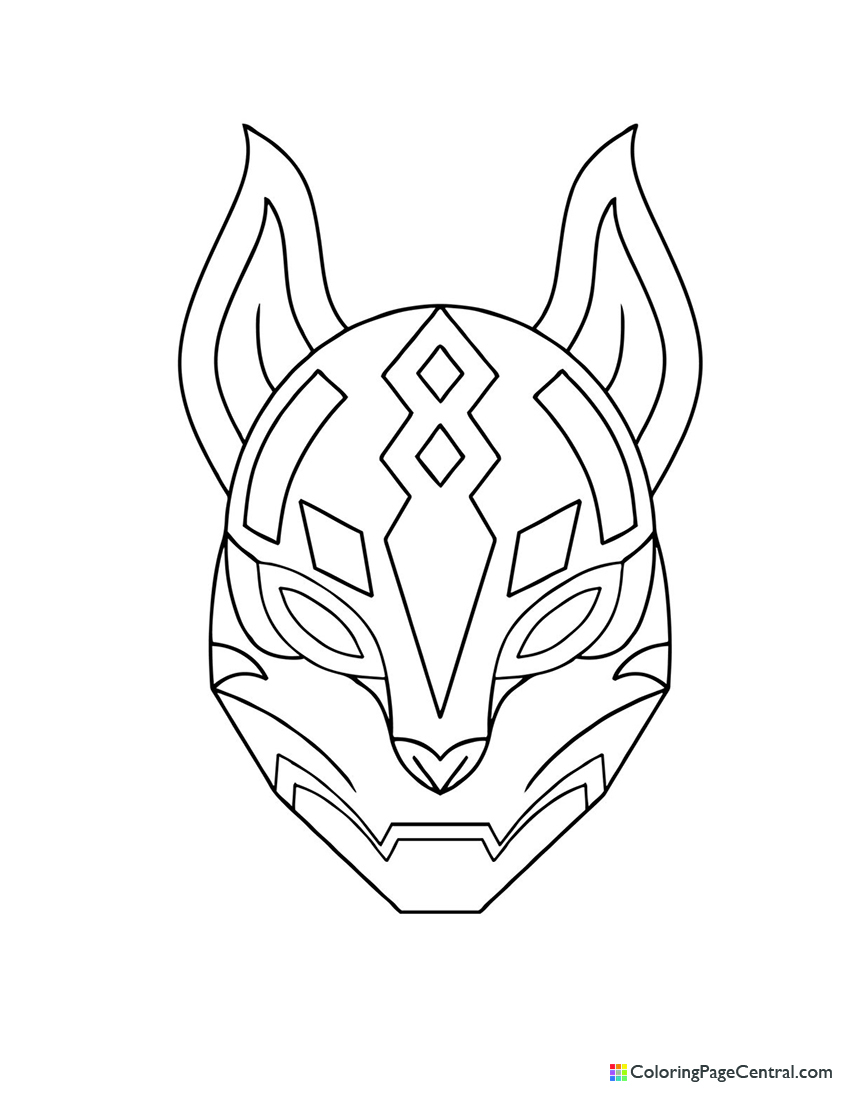 Kitsune 14 For Kids Coloring Page
