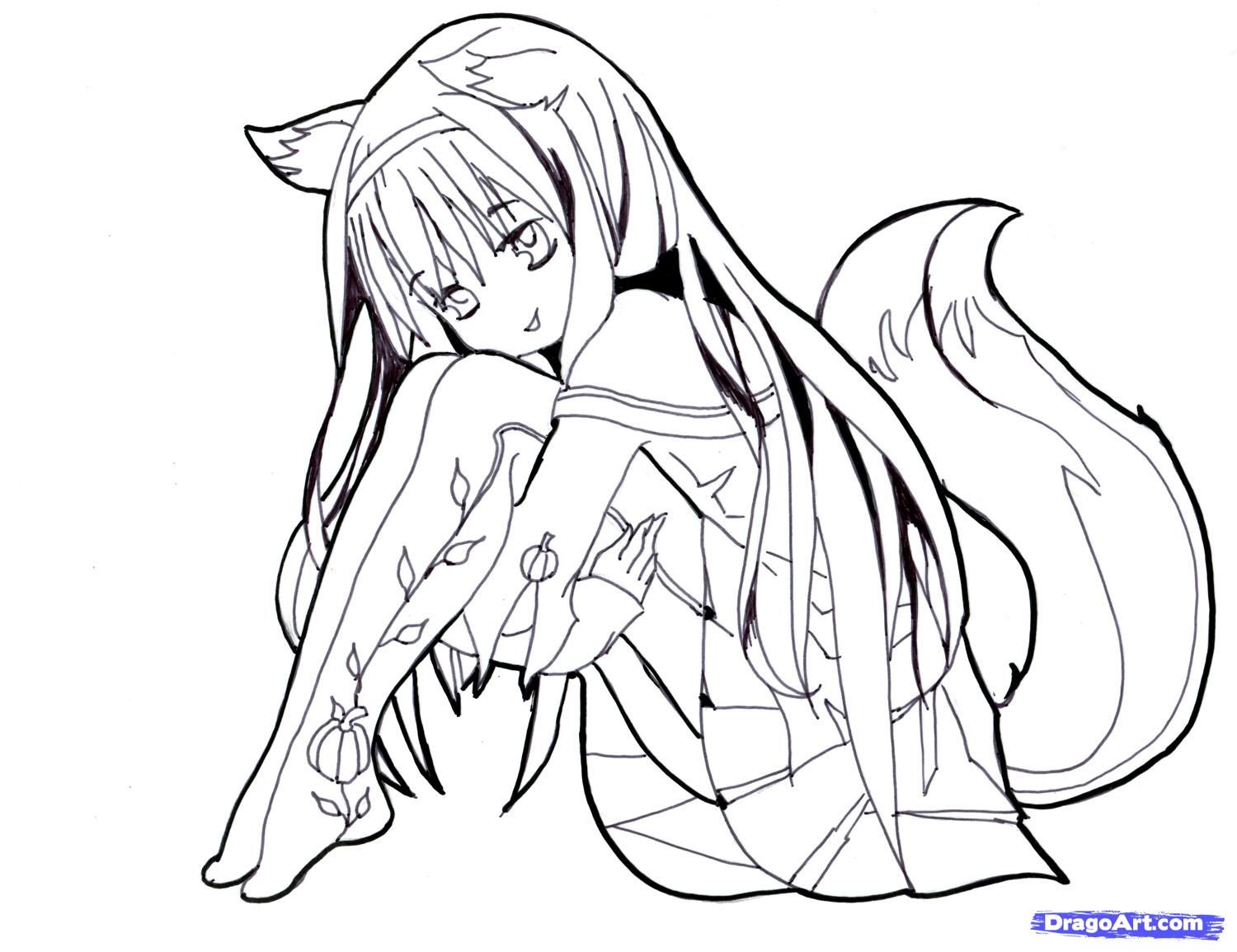 Kitsune 15 Cool Coloring Page