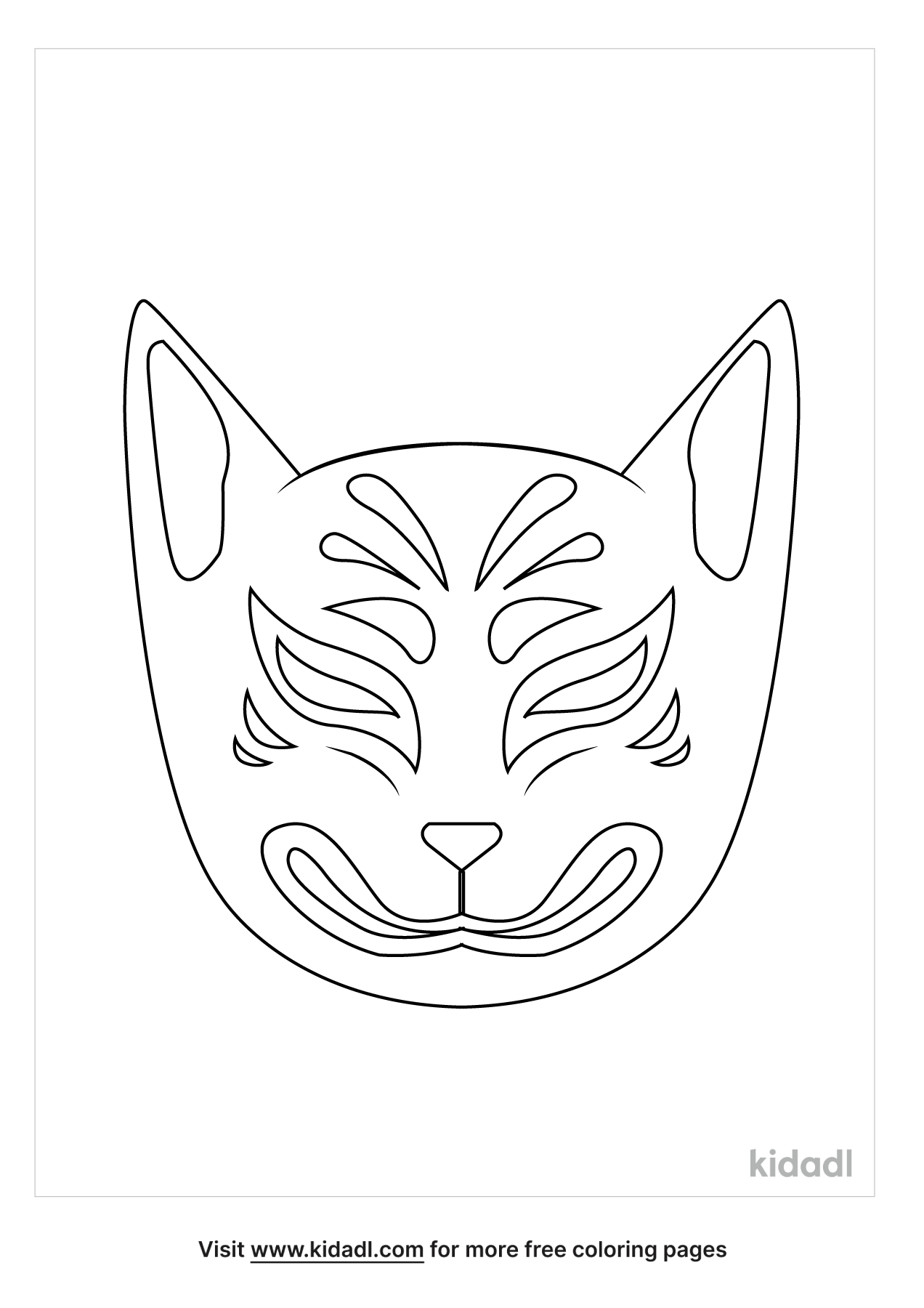 Cool Kitsune 16 Coloring Page