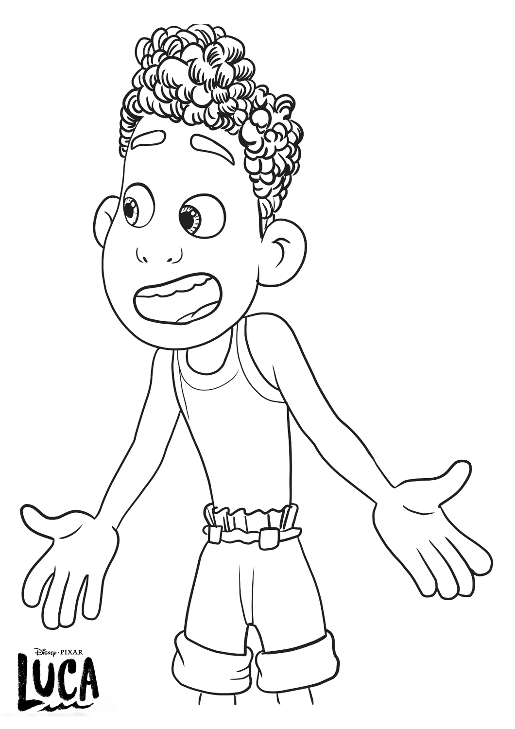 Cool Luca 7 Coloring Page